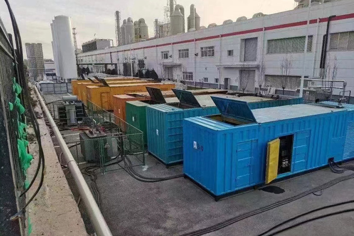 潍坊发电机租赁施工现场